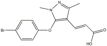  3-[5-(4-bromophenoxy)-1,3-dimethyl-1H-pyrazol-4-yl]prop-2-enoic acid