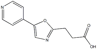 3-[5-(pyridin-4-yl)-1,3-oxazol-2-yl]propanoic acid 结构式
