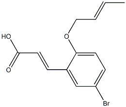 3-[5-bromo-2-(but-2-en-1-yloxy)phenyl]prop-2-enoic acid Structure