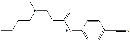 3-[butyl(ethyl)amino]-N-(4-cyanophenyl)propanamide 结构式