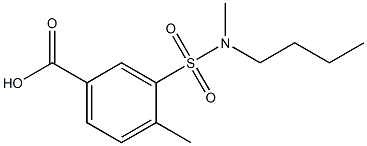 3-[butyl(methyl)sulfamoyl]-4-methylbenzoic acid Struktur