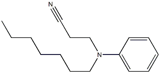 3-[heptyl(phenyl)amino]propanenitrile 化学構造式