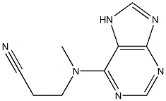 3-[methyl(7H-purin-6-yl)amino]propanenitrile,,结构式
