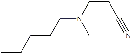 3-[methyl(pentyl)amino]propanenitrile 化学構造式