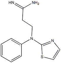 3-[phenyl(1,3-thiazol-2-yl)amino]propanimidamide,,结构式