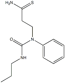 3-[phenyl(propylcarbamoyl)amino]propanethioamide 化学構造式