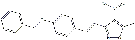 3-{(E)-2-[4-(benzyloxy)phenyl]vinyl}-5-methyl-4-nitroisoxazole Structure