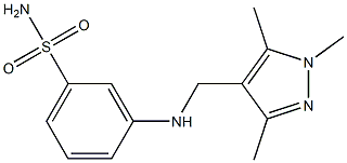 3-{[(1,3,5-trimethyl-1H-pyrazol-4-yl)methyl]amino}benzene-1-sulfonamide|