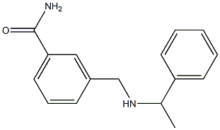 3-{[(1-phenylethyl)amino]methyl}benzamide,,结构式
