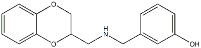 3-{[(2,3-dihydro-1,4-benzodioxin-2-ylmethyl)amino]methyl}phenol 结构式