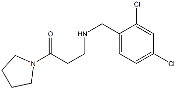 3-{[(2,4-dichlorophenyl)methyl]amino}-1-(pyrrolidin-1-yl)propan-1-one 化学構造式