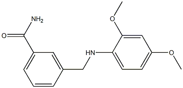 3-{[(2,4-dimethoxyphenyl)amino]methyl}benzamide Structure