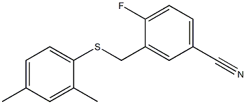 3-{[(2,4-dimethylphenyl)sulfanyl]methyl}-4-fluorobenzonitrile