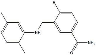 3-{[(2,5-dimethylphenyl)amino]methyl}-4-fluorobenzamide Structure