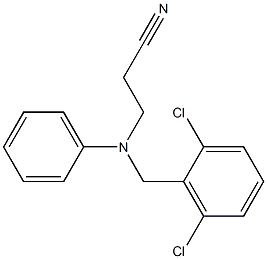 3-{[(2,6-dichlorophenyl)methyl](phenyl)amino}propanenitrile Struktur