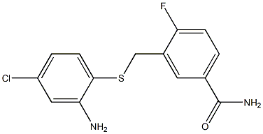 3-{[(2-amino-4-chlorophenyl)sulfanyl]methyl}-4-fluorobenzamide