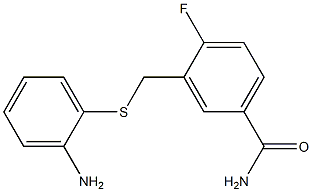3-{[(2-aminophenyl)thio]methyl}-4-fluorobenzamide 化学構造式