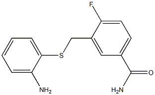 3-{[(2-aminophenyl)thio]methyl}-4-fluorobenzamide Struktur