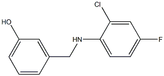 3-{[(2-chloro-4-fluorophenyl)amino]methyl}phenol 化学構造式
