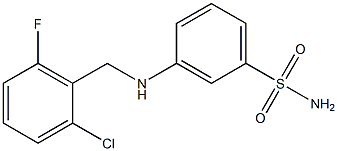 3-{[(2-chloro-6-fluorophenyl)methyl]amino}benzene-1-sulfonamide Struktur