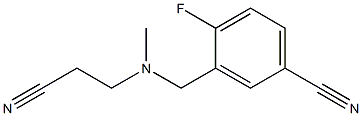 3-{[(2-cyanoethyl)(methyl)amino]methyl}-4-fluorobenzonitrile Structure