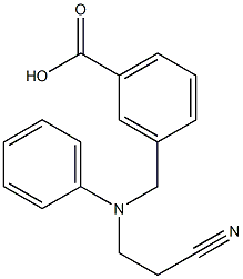 3-{[(2-cyanoethyl)(phenyl)amino]methyl}benzoic acid,,结构式