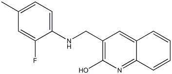 3-{[(2-fluoro-4-methylphenyl)amino]methyl}quinolin-2-ol Struktur