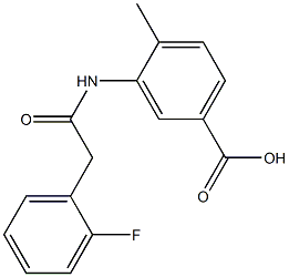 3-{[(2-fluorophenyl)acetyl]amino}-4-methylbenzoic acid Struktur