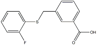 3-{[(2-fluorophenyl)sulfanyl]methyl}benzoic acid Struktur
