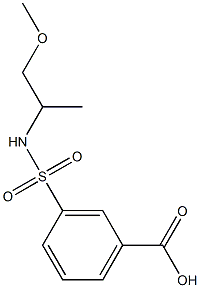 3-{[(2-methoxy-1-methylethyl)amino]sulfonyl}benzoic acid 化学構造式