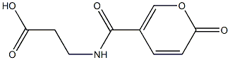 3-{[(2-oxo-2H-pyran-5-yl)carbonyl]amino}propanoic acid Struktur