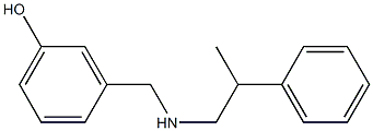 3-{[(2-phenylpropyl)amino]methyl}phenol 结构式