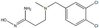 3-{[(3,4-dichlorophenyl)methyl](methyl)amino}-N'-hydroxypropanimidamide 化学構造式