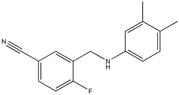 3-{[(3,4-dimethylphenyl)amino]methyl}-4-fluorobenzonitrile 化学構造式