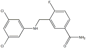 3-{[(3,5-dichlorophenyl)amino]methyl}-4-fluorobenzamide Structure