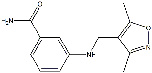 3-{[(3,5-dimethyl-1,2-oxazol-4-yl)methyl]amino}benzamide 化学構造式