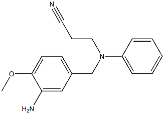 3-{[(3-amino-4-methoxyphenyl)methyl](phenyl)amino}propanenitrile Structure