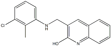 3-{[(3-chloro-2-methylphenyl)amino]methyl}quinolin-2-ol Struktur