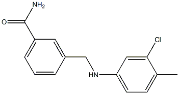 3-{[(3-chloro-4-methylphenyl)amino]methyl}benzamide 化学構造式