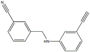 3-{[(3-ethynylphenyl)amino]methyl}benzonitrile 化学構造式