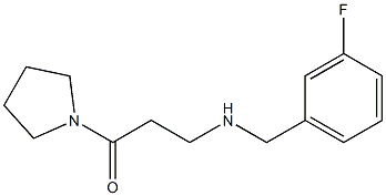 3-{[(3-fluorophenyl)methyl]amino}-1-(pyrrolidin-1-yl)propan-1-one Struktur
