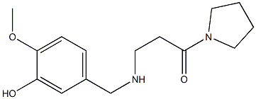 3-{[(3-hydroxy-4-methoxyphenyl)methyl]amino}-1-(pyrrolidin-1-yl)propan-1-one Structure