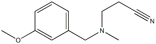 3-{[(3-methoxyphenyl)methyl](methyl)amino}propanenitrile 化学構造式