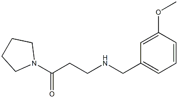 3-{[(3-methoxyphenyl)methyl]amino}-1-(pyrrolidin-1-yl)propan-1-one Structure