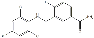 3-{[(4-bromo-2,6-dichlorophenyl)amino]methyl}-4-fluorobenzamide Structure