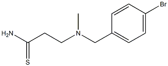 3-{[(4-bromophenyl)methyl](methyl)amino}propanethioamide 结构式