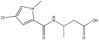 3-{[(4-chloro-1-methyl-1H-pyrrol-2-yl)carbonyl]amino}butanoic acid Structure