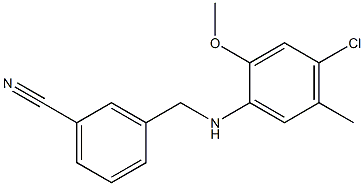  3-{[(4-chloro-2-methoxy-5-methylphenyl)amino]methyl}benzonitrile