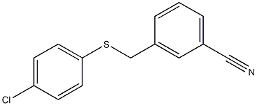 3-{[(4-chlorophenyl)sulfanyl]methyl}benzonitrile 化学構造式