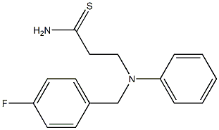 3-{[(4-fluorophenyl)methyl](phenyl)amino}propanethioamide Struktur